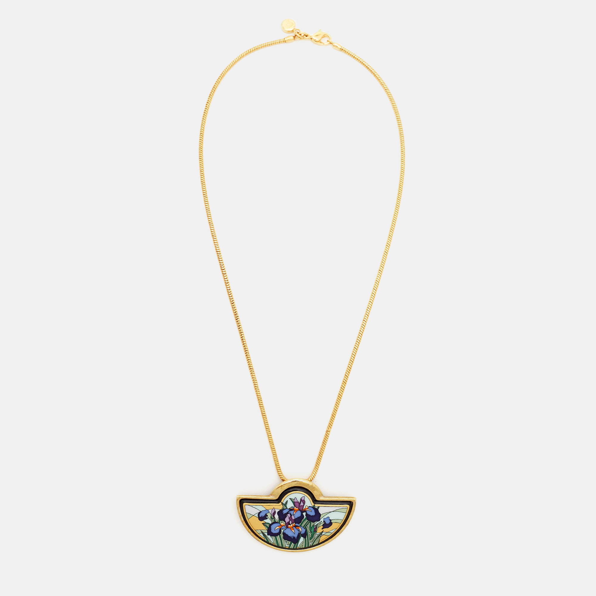 

Frey Wille Fire Enamel Gold Tone Necklace