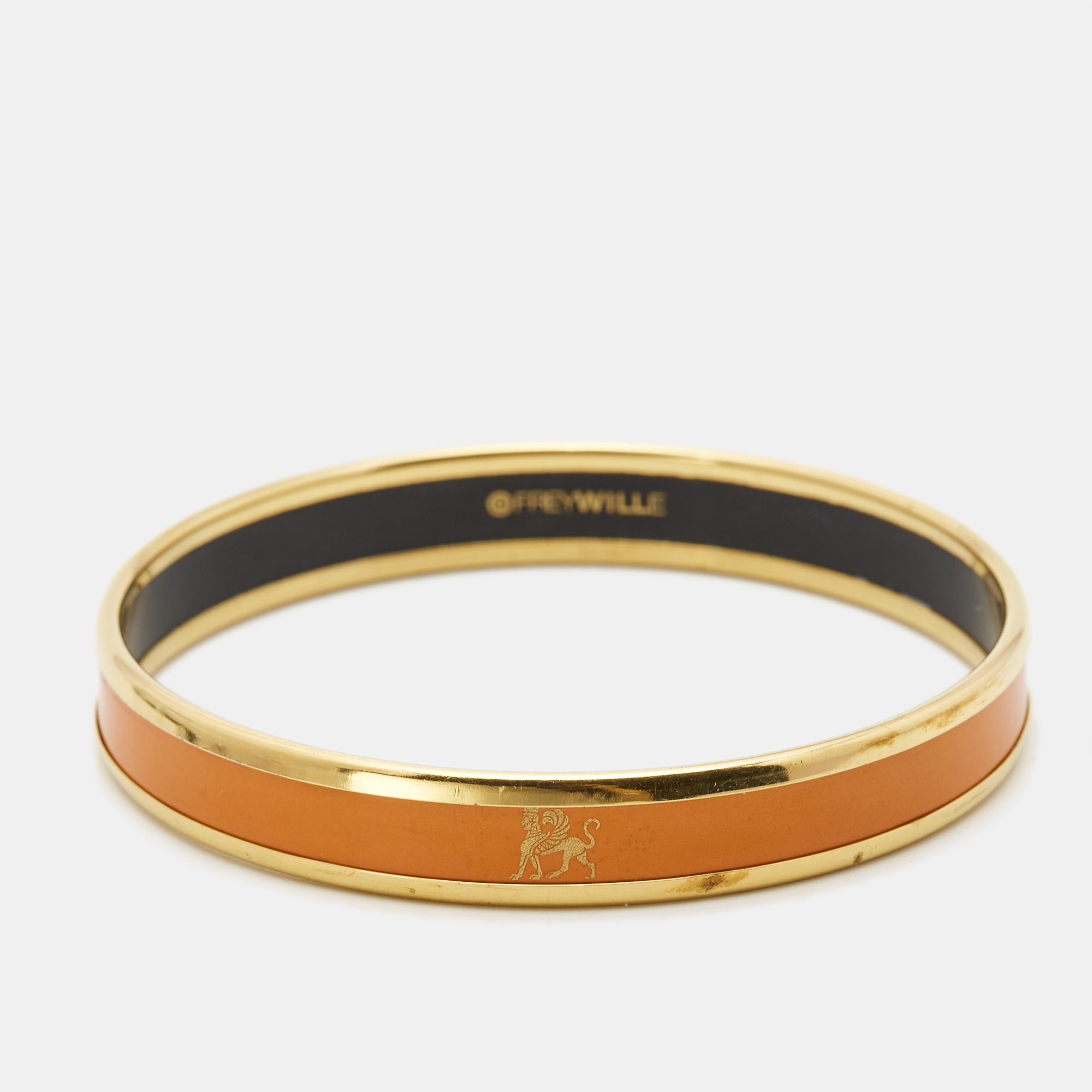 

Frey Wille Enamel Gold Tone Bangle Bracelet
