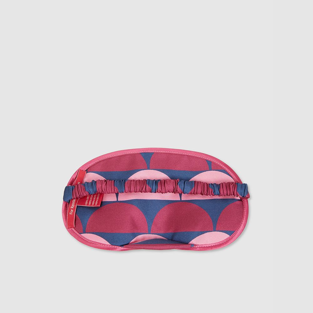 

F.R.S For Restless Sleepers Purple Printed Silk Eye Mask