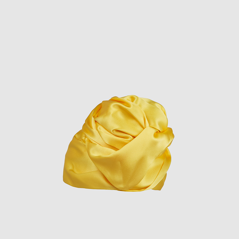 

F.R.S For Restless Sleepers Yellow Silk Turban