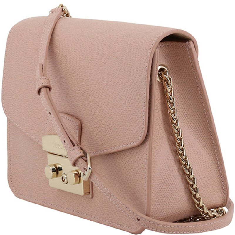 

Furla Moonstone Leather Small Metropolis Crossbody Bag, Beige