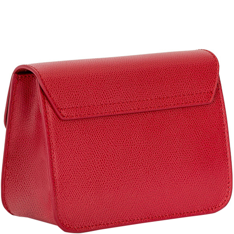 

Furla Ruby Textured Leather Mini Metropolis Crossbody Bag, Red