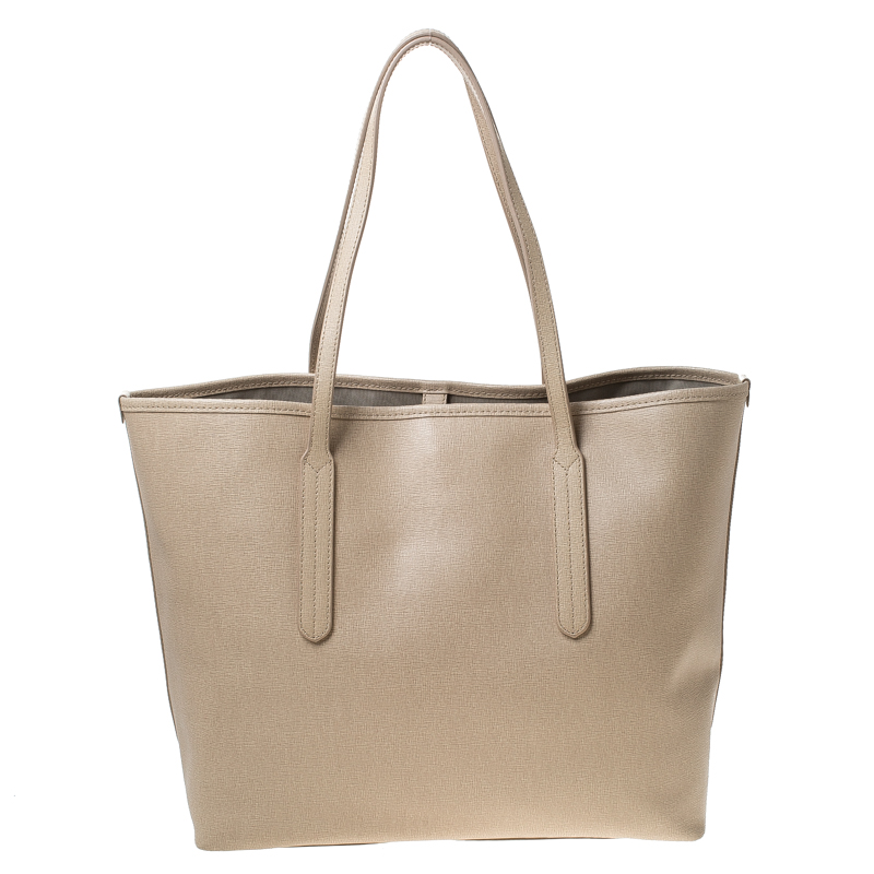 Bags, Furla Ariana Saffiano Tan Tote Shopper