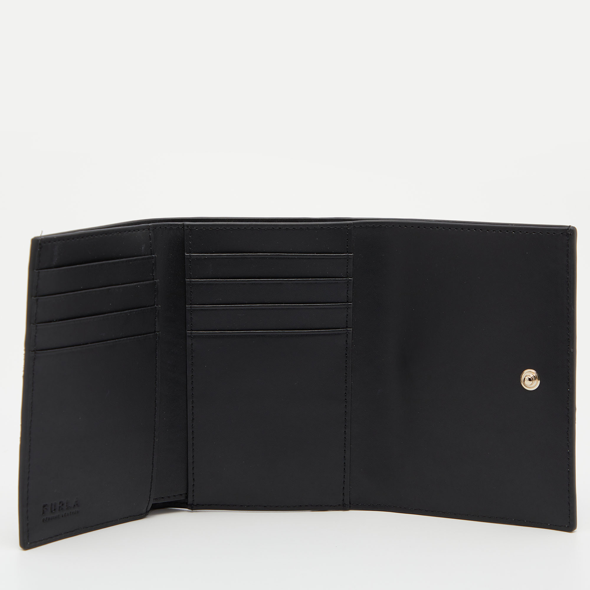 

Furla Black Leather Trifold Wallet
