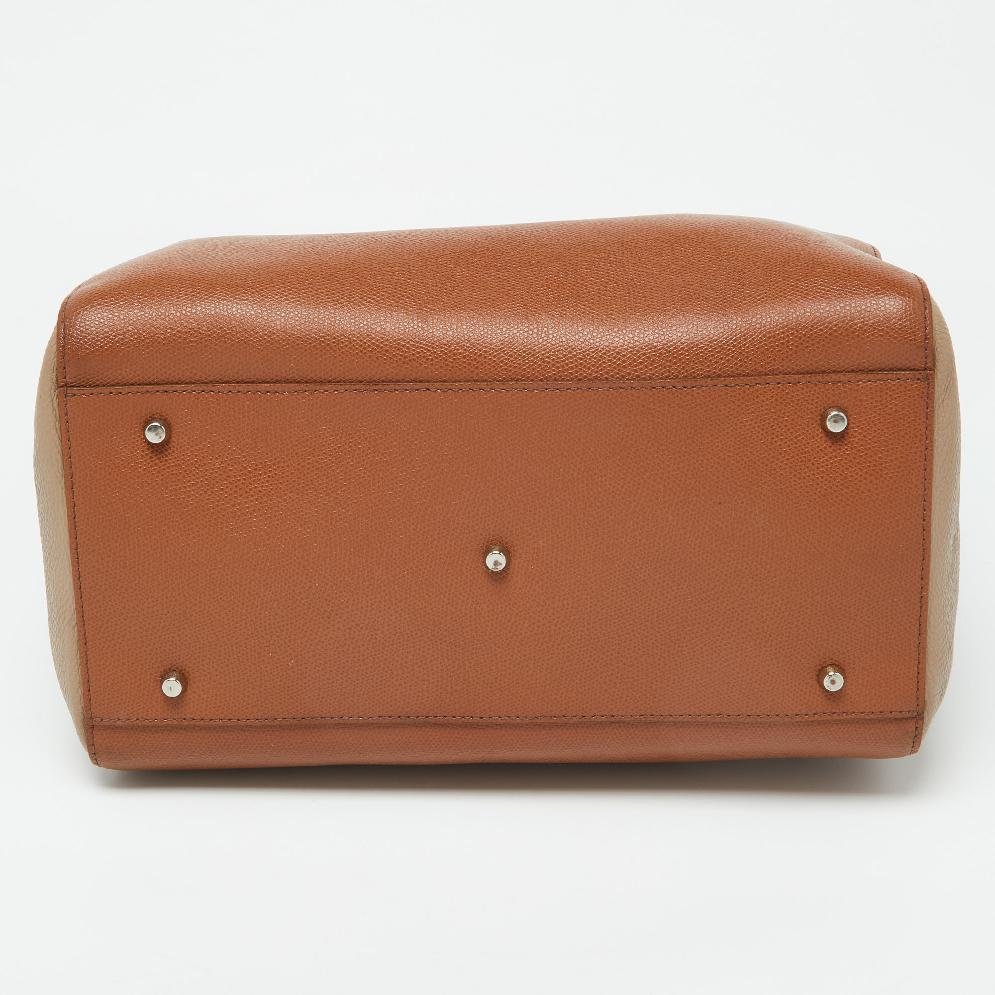 Furla Brown/Beige Leather Tote 