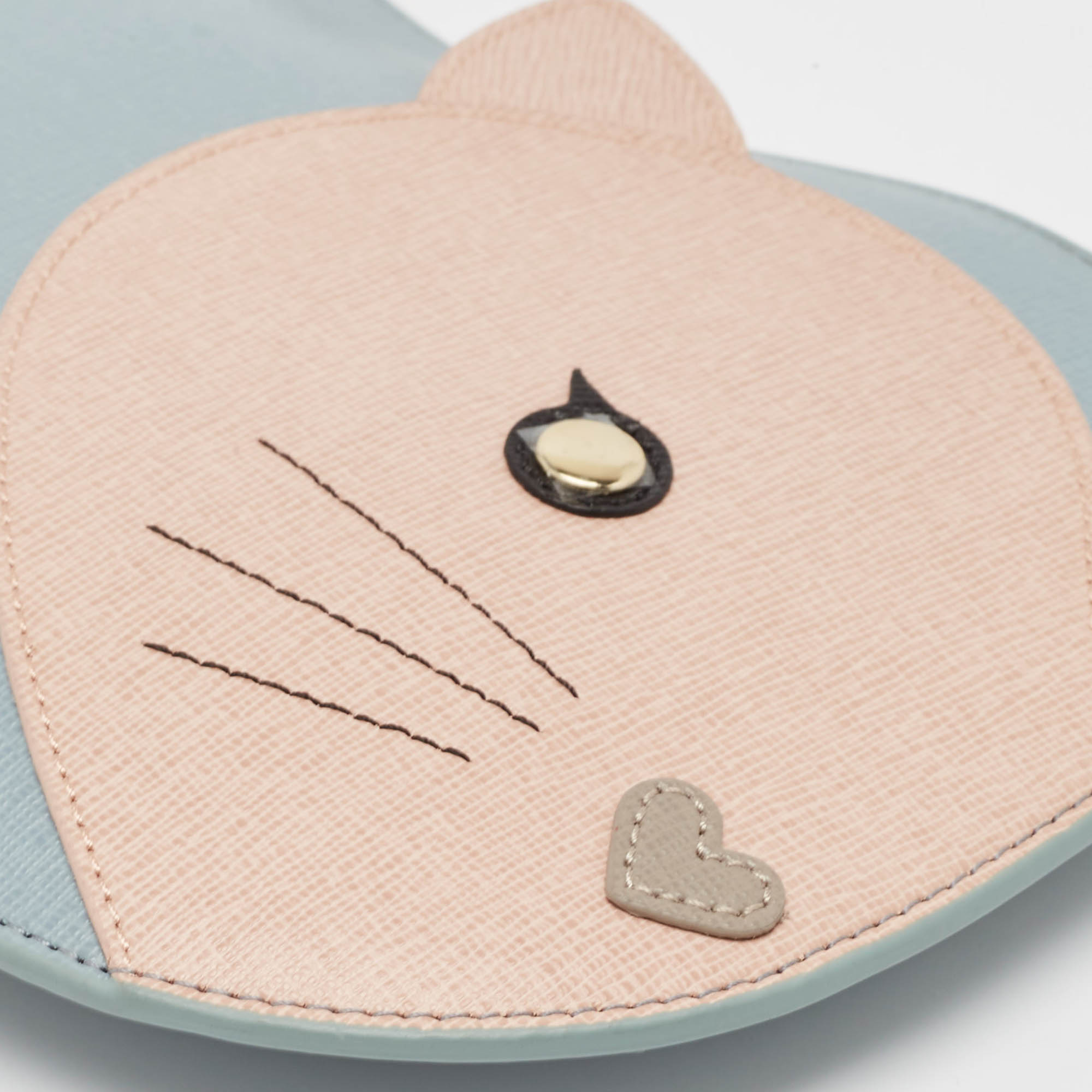 Furla Multicolor Leather Cat Wristlet Pouch 