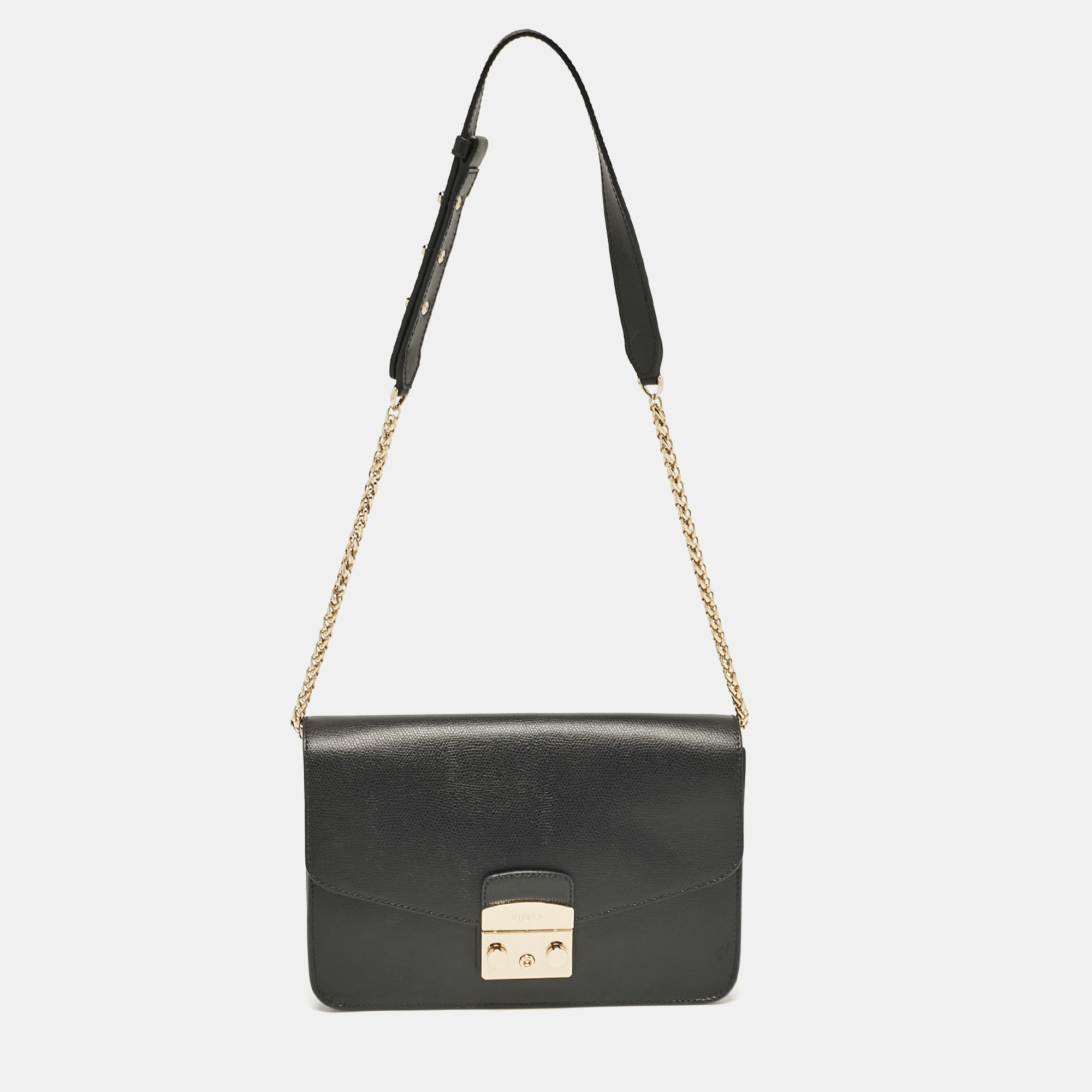 

Furla Black Leather Metropolis Shoulder Bag