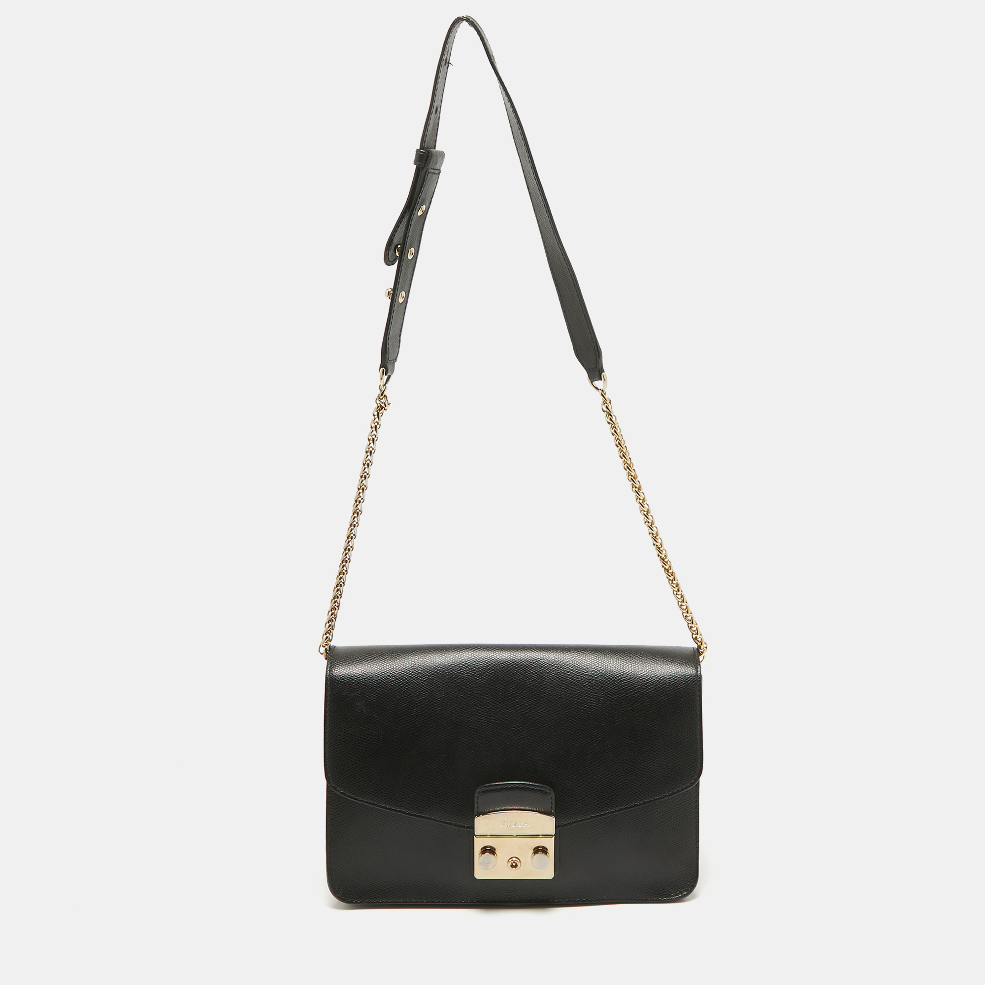 

Furla Black Leather Metropolis Shoulder Bag