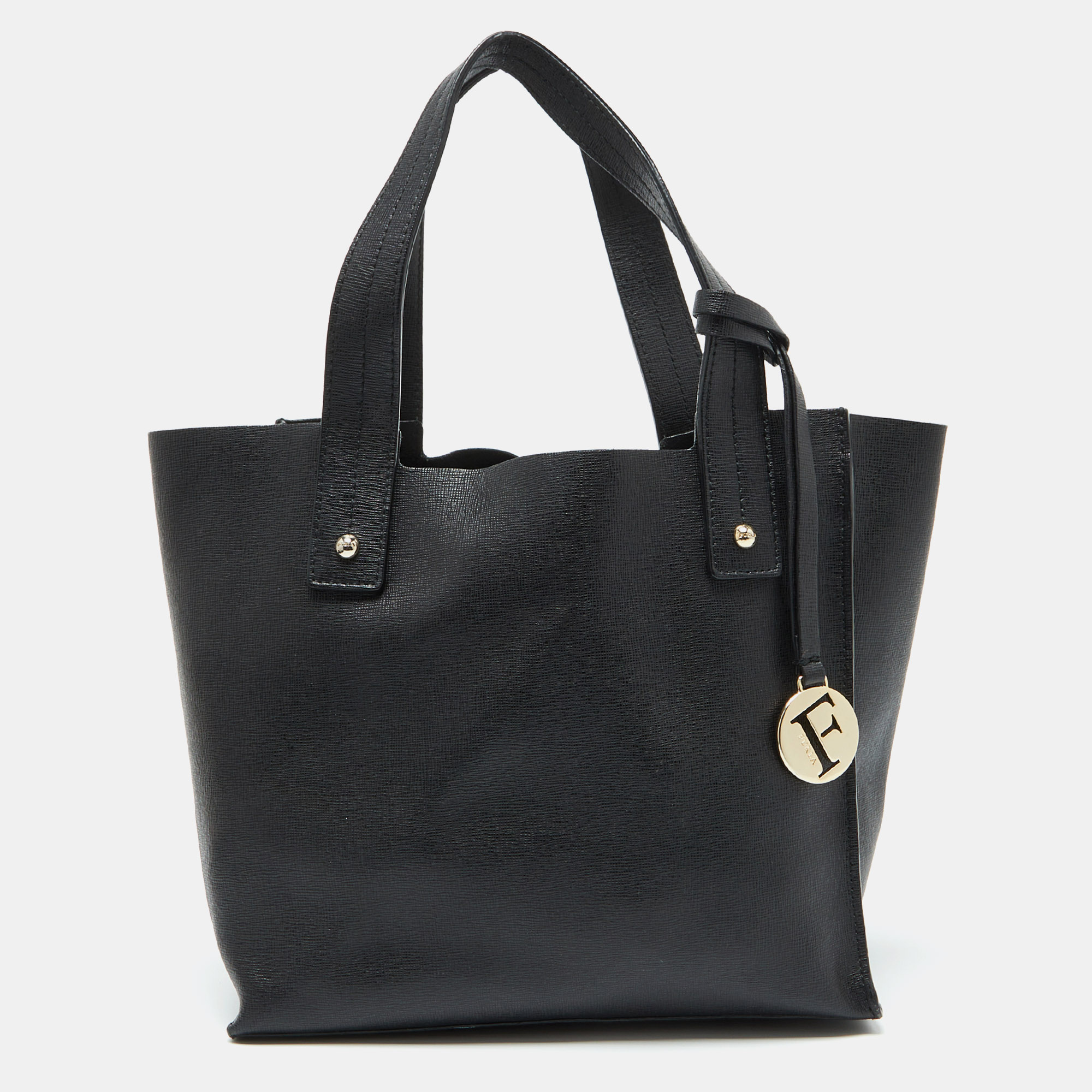 

Furla Black Leather Small Musa Tote