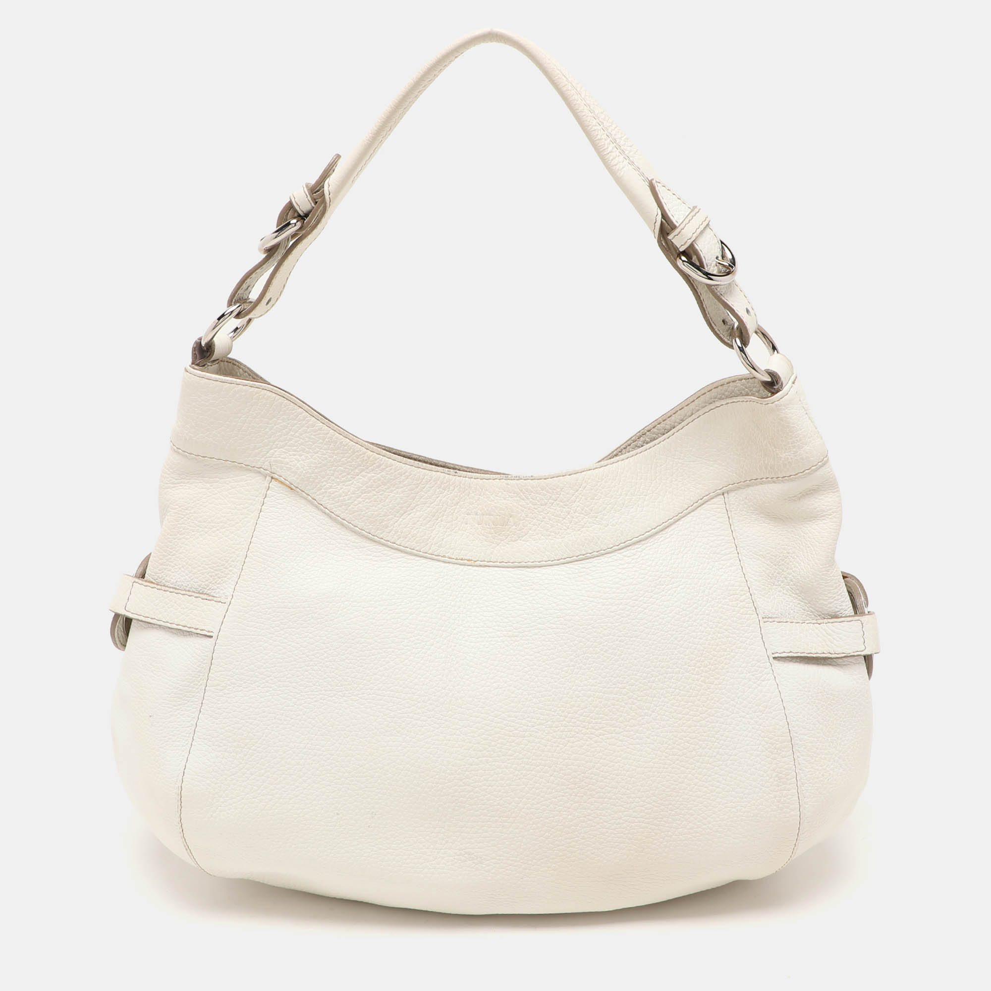 

Furla White Leather Hobo