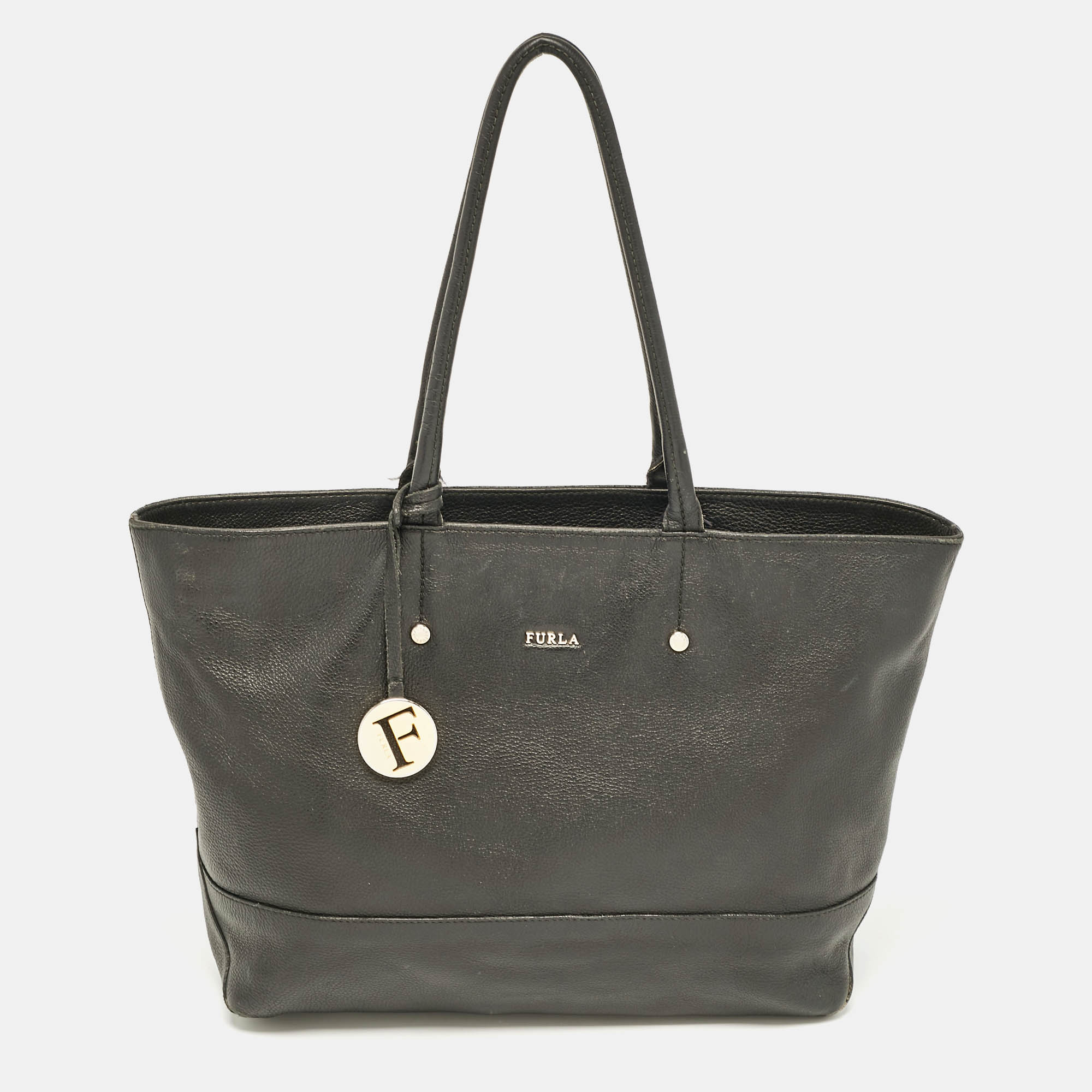 

Furla Black Leather Melissa Shopper Tote