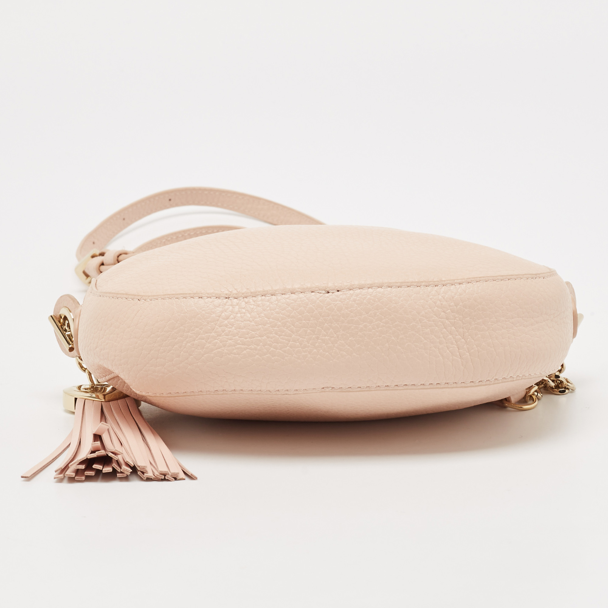 Furla Blush Pink Leather Mini Cara Crossbody Bag 