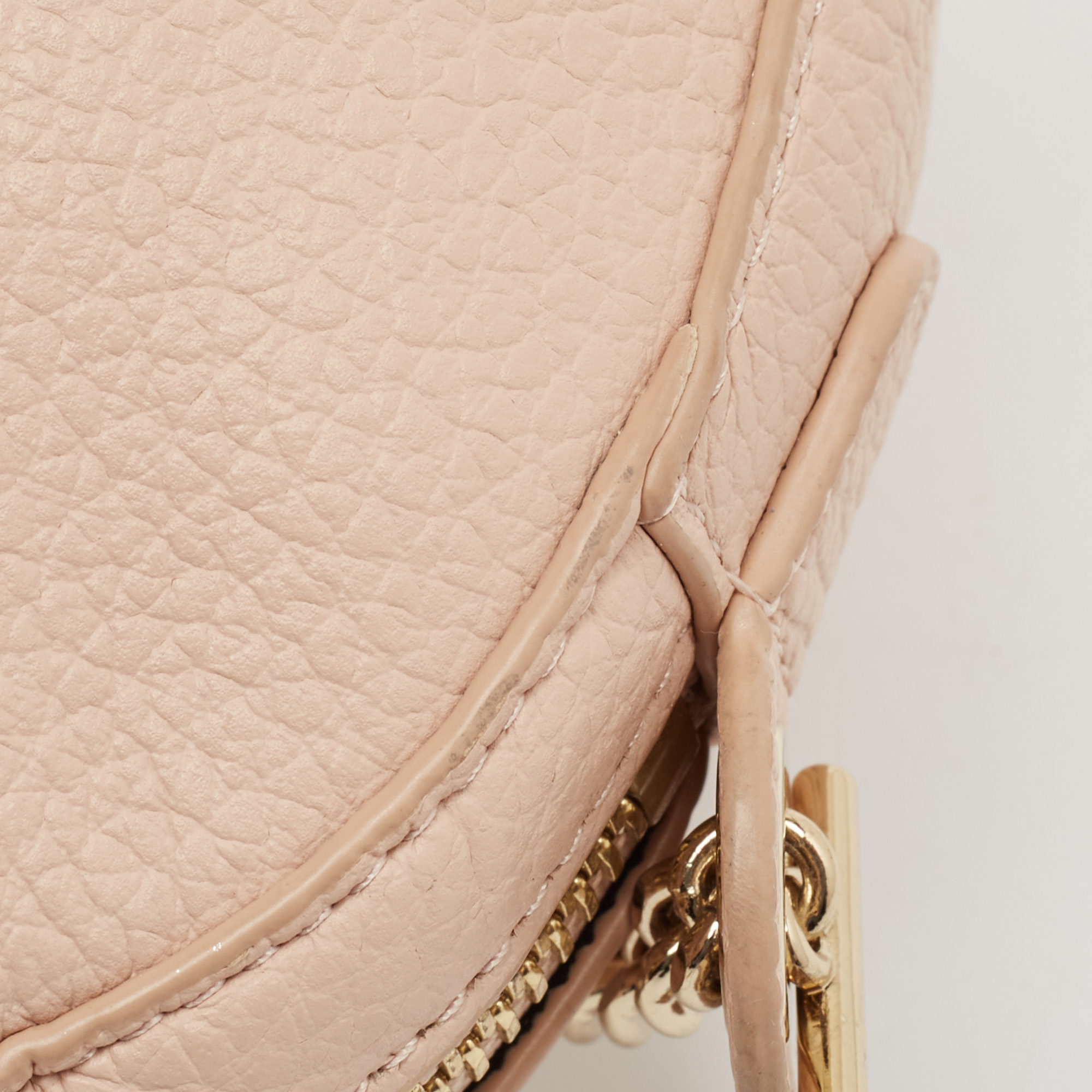 Furla Blush Pink Leather Mini Cara Crossbody Bag 