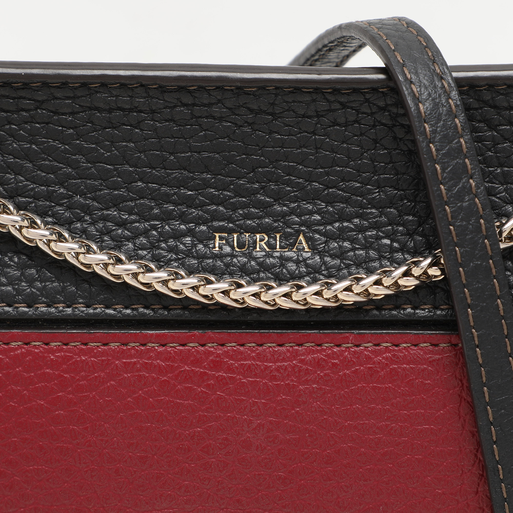 Furla Tricolor Leather Like Crossbody Bag 5