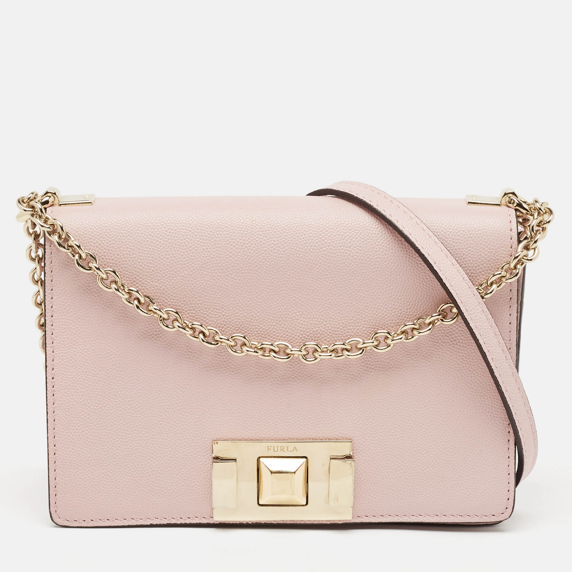 

Furla Pink Leather Mimi Shoulder Bag