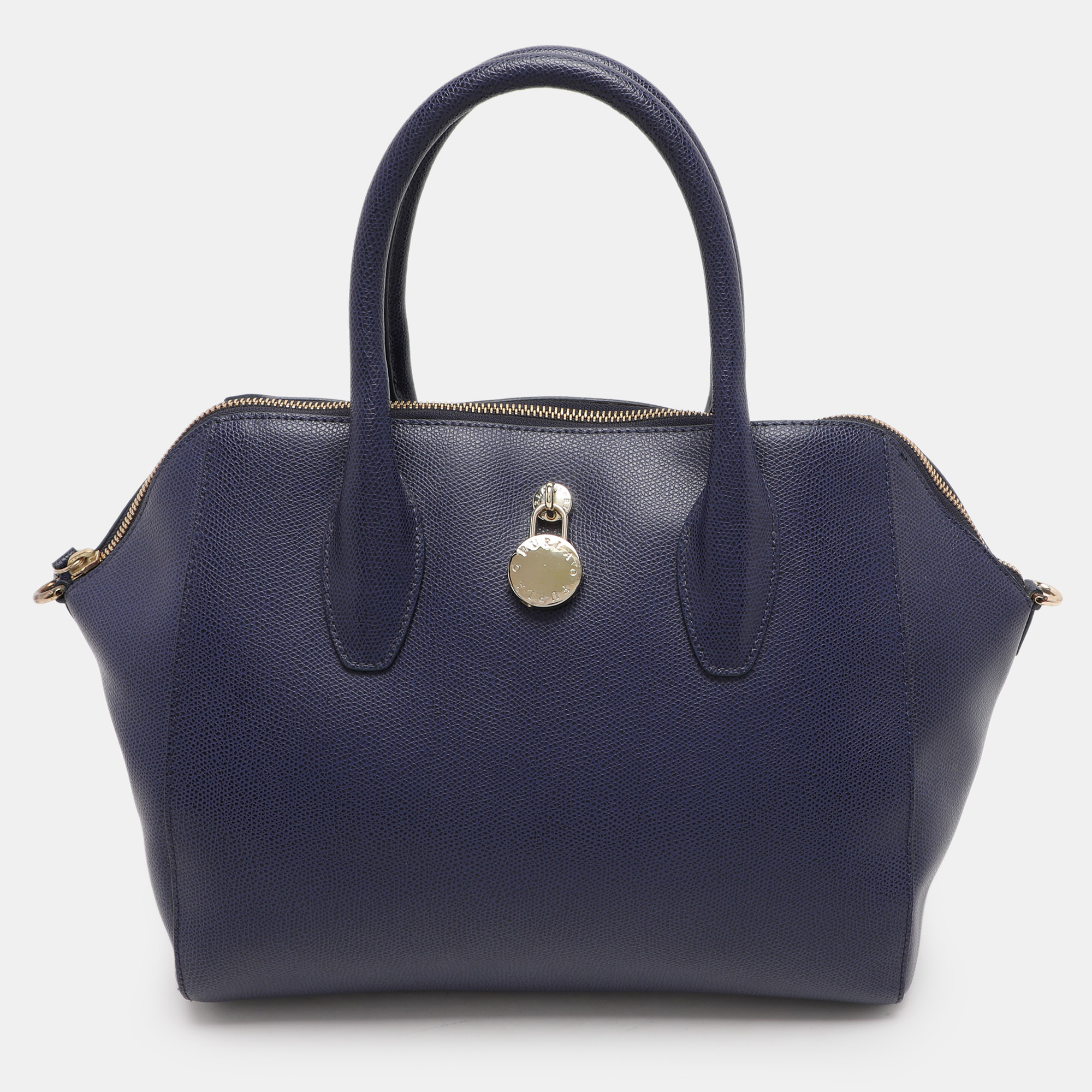 

Furla Blue Leather Satchel