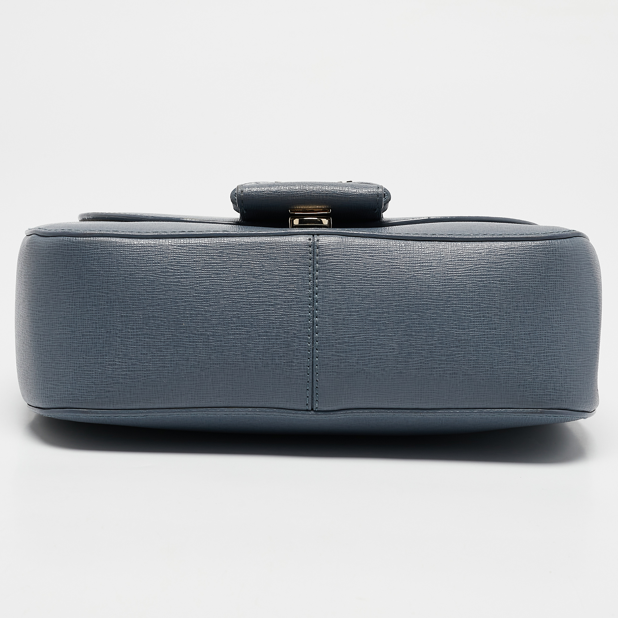 Furla Light Blue Leather Top Handle Bag 