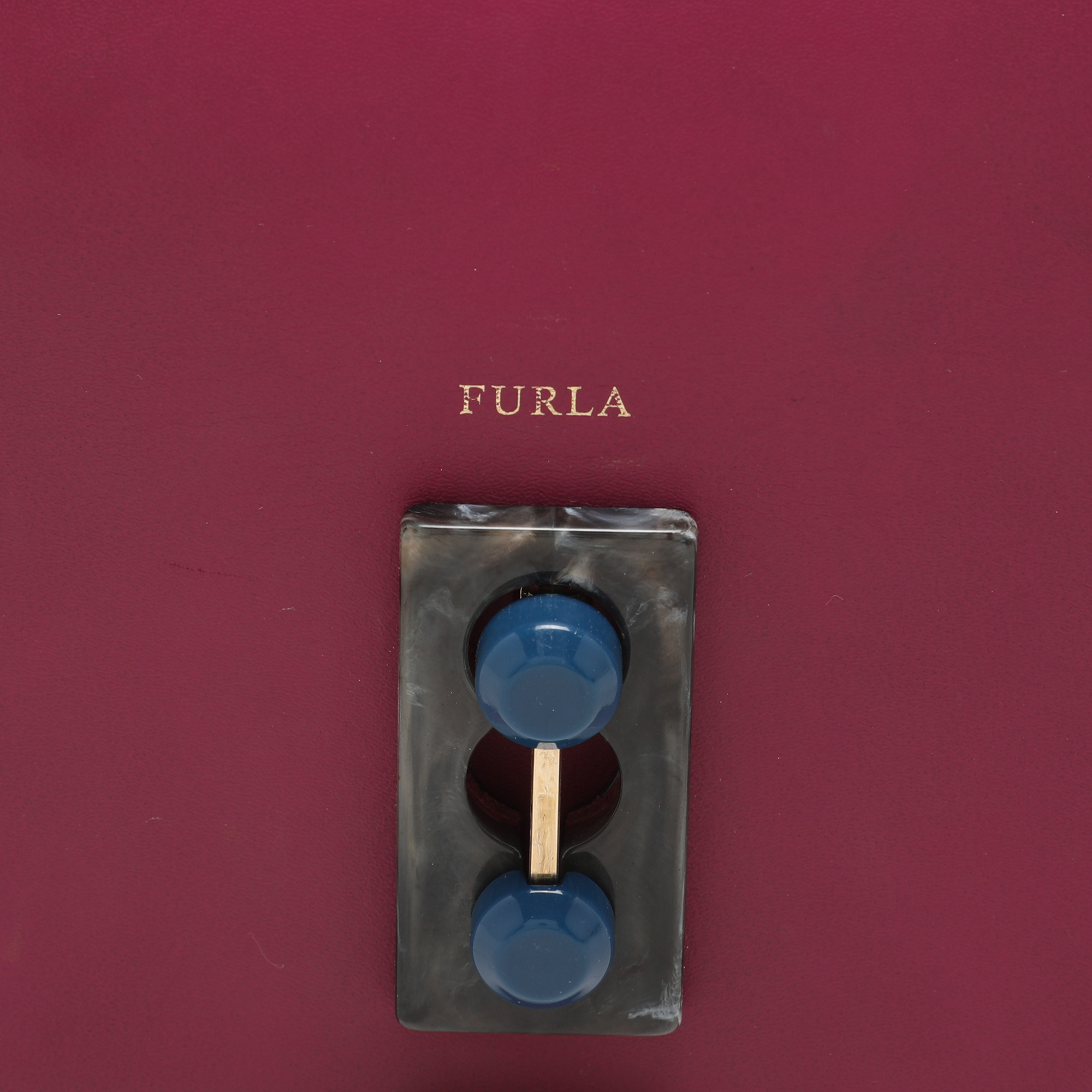 Furla Magenta Leather Embellished Flap Shoulder Bag 4