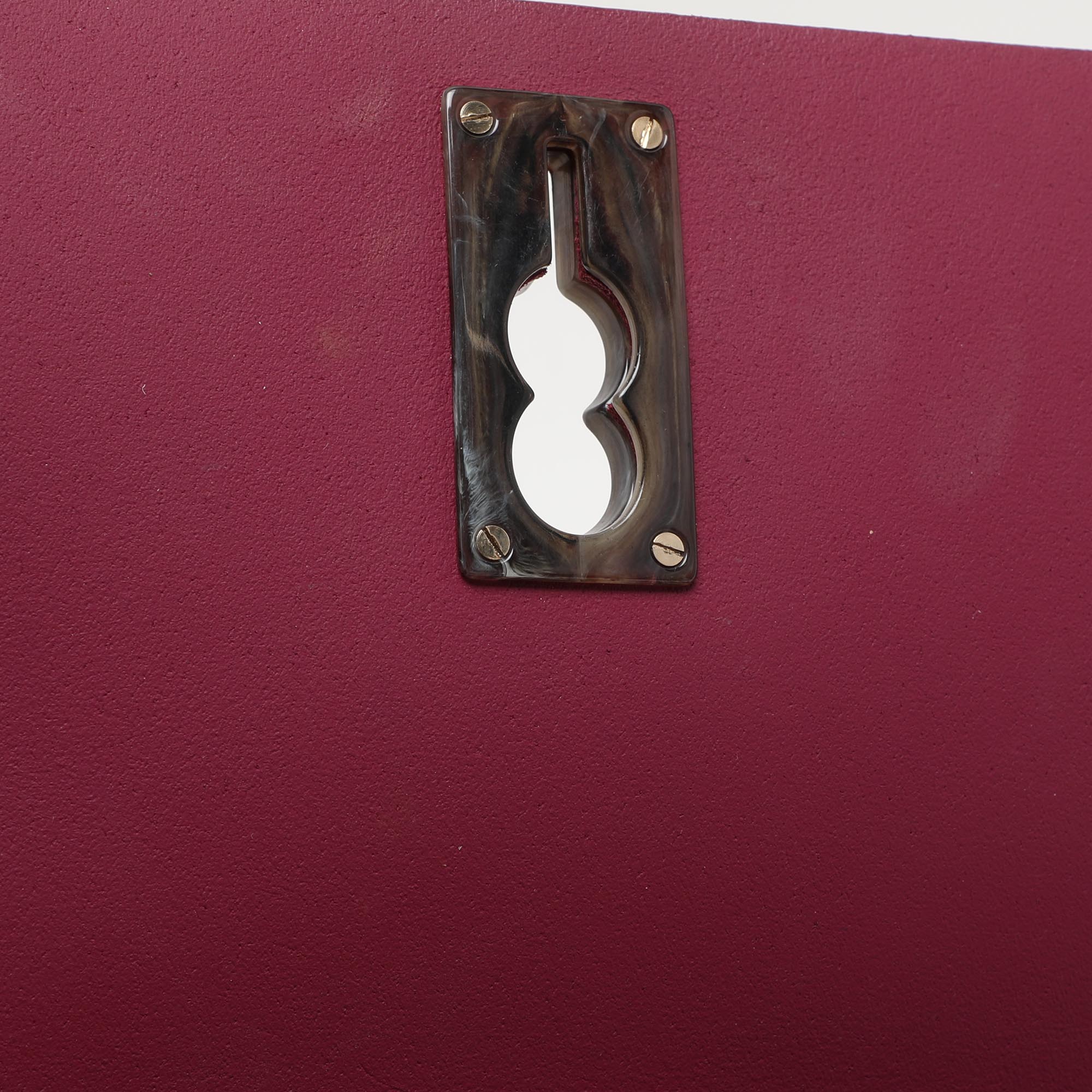 Furla Magenta Leather Embellished Flap Shoulder Bag 5