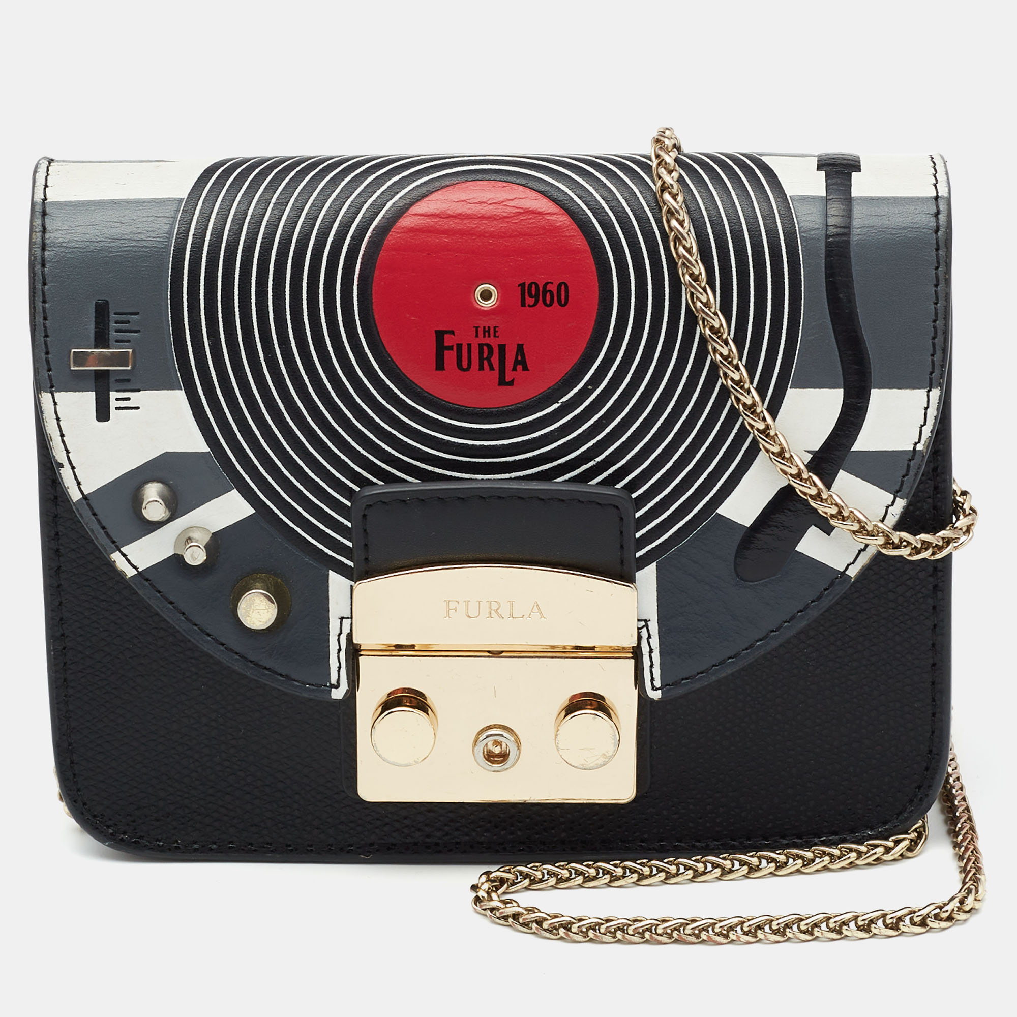 

Furla Multicolor Leather Mini Music Theme Metropolis Crossbody Bag