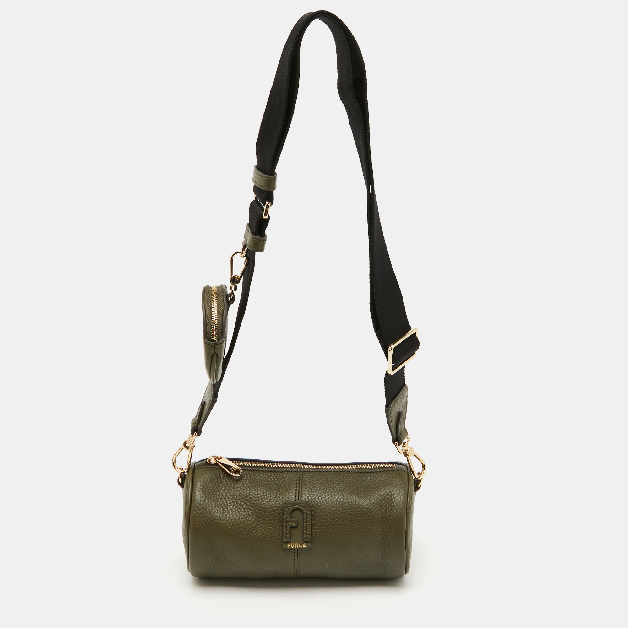 

Furla Olive Green Leather Primula Coin Pouch Crossbody Bag