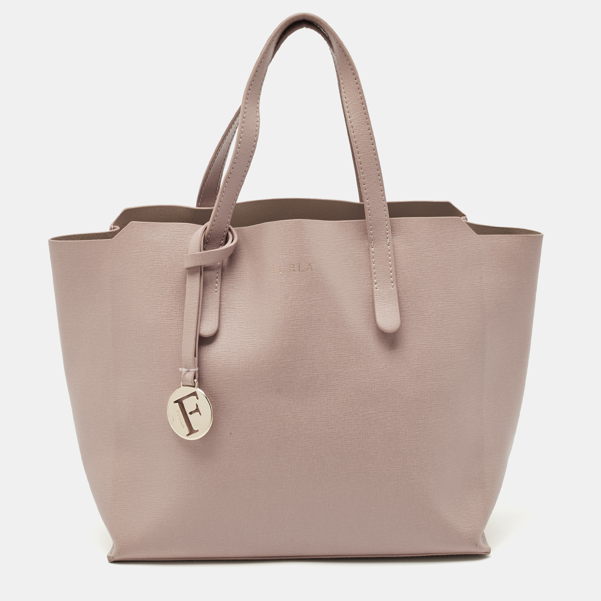 

Furla Old Rose Leather Sally Tote, Pink