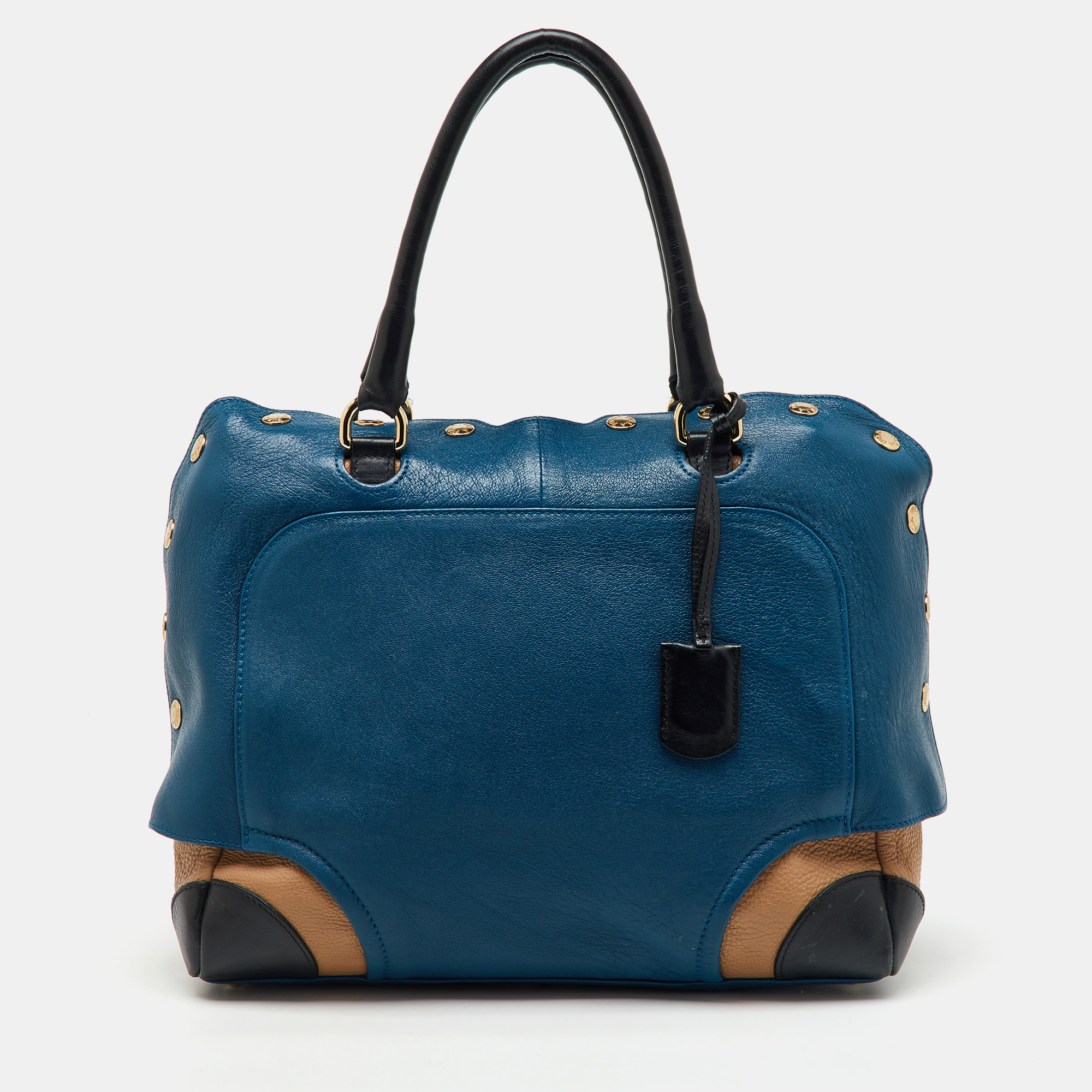 

Furla Tri Color Leather Popper Colour Block Satchel, Multicolor