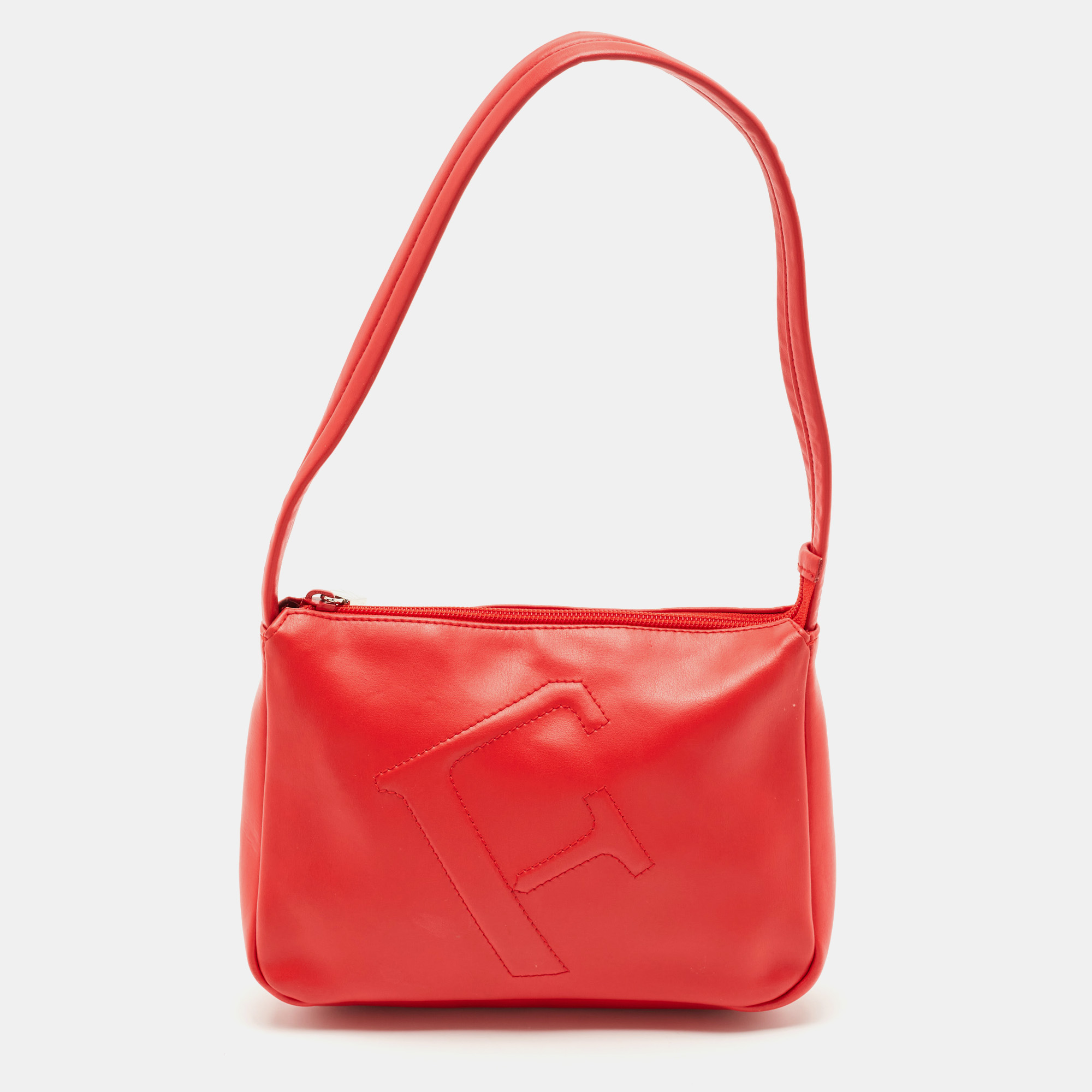 

Furla Red Leather Logo Shoulder Bag