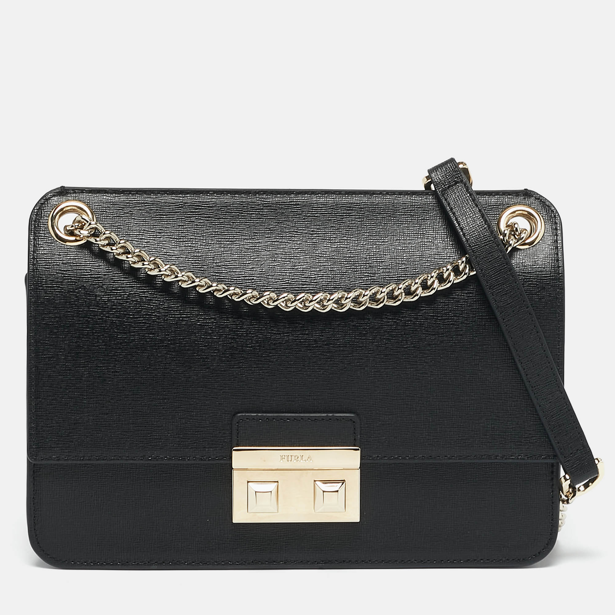 

Furla Black Leather Bella Crossbody Bag