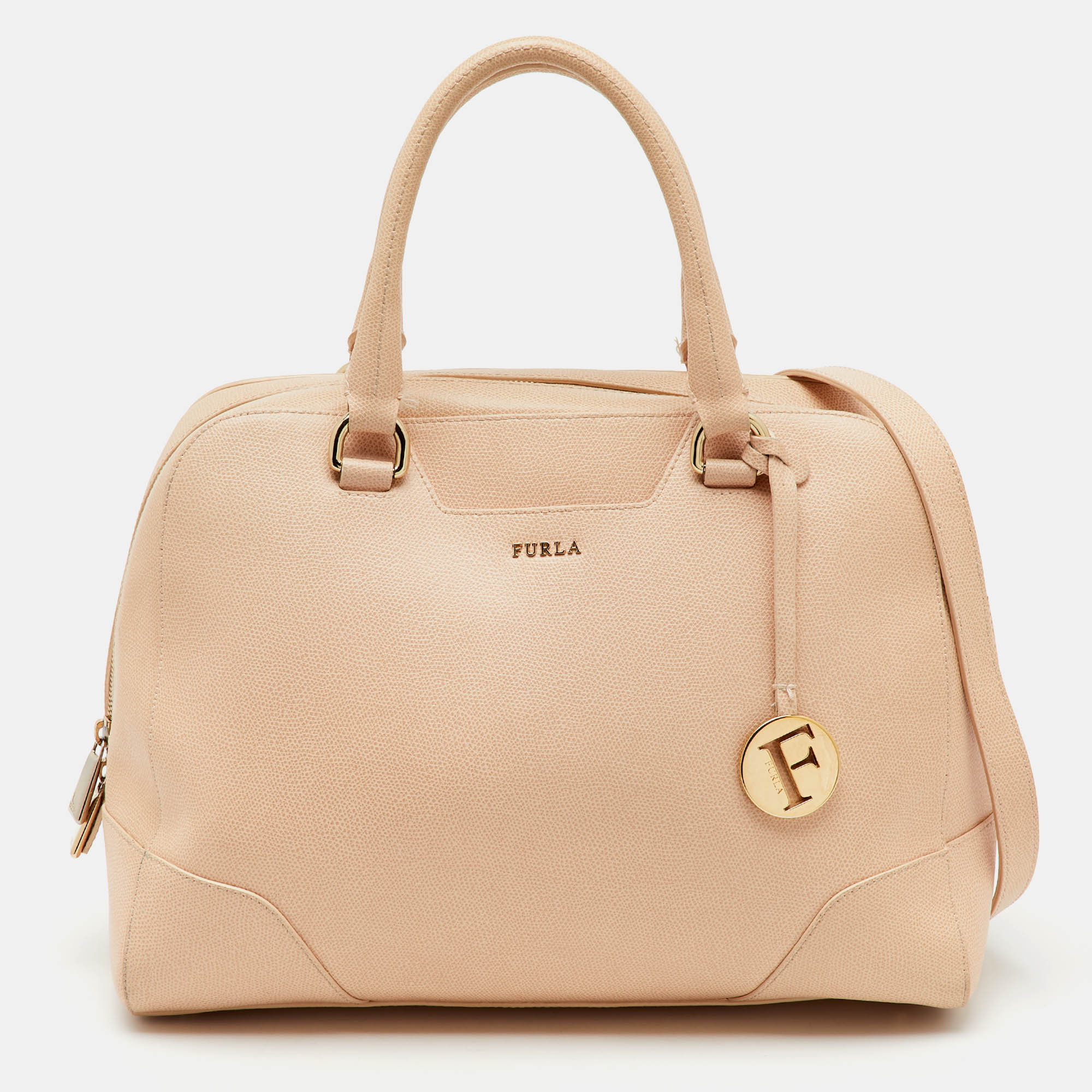 

Furla Beige Leather Dolly Satchel
