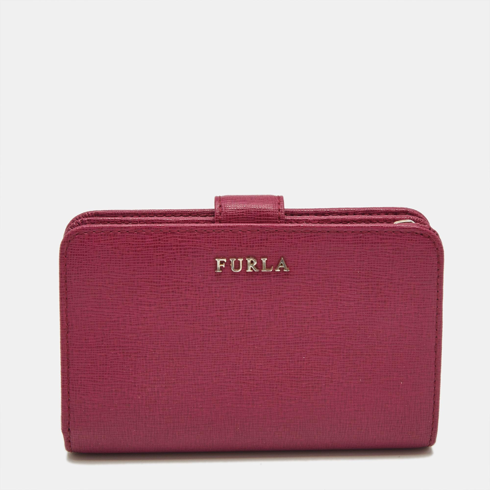 

Furla Fuchsia Leather Babylon Compact Wallet, Pink