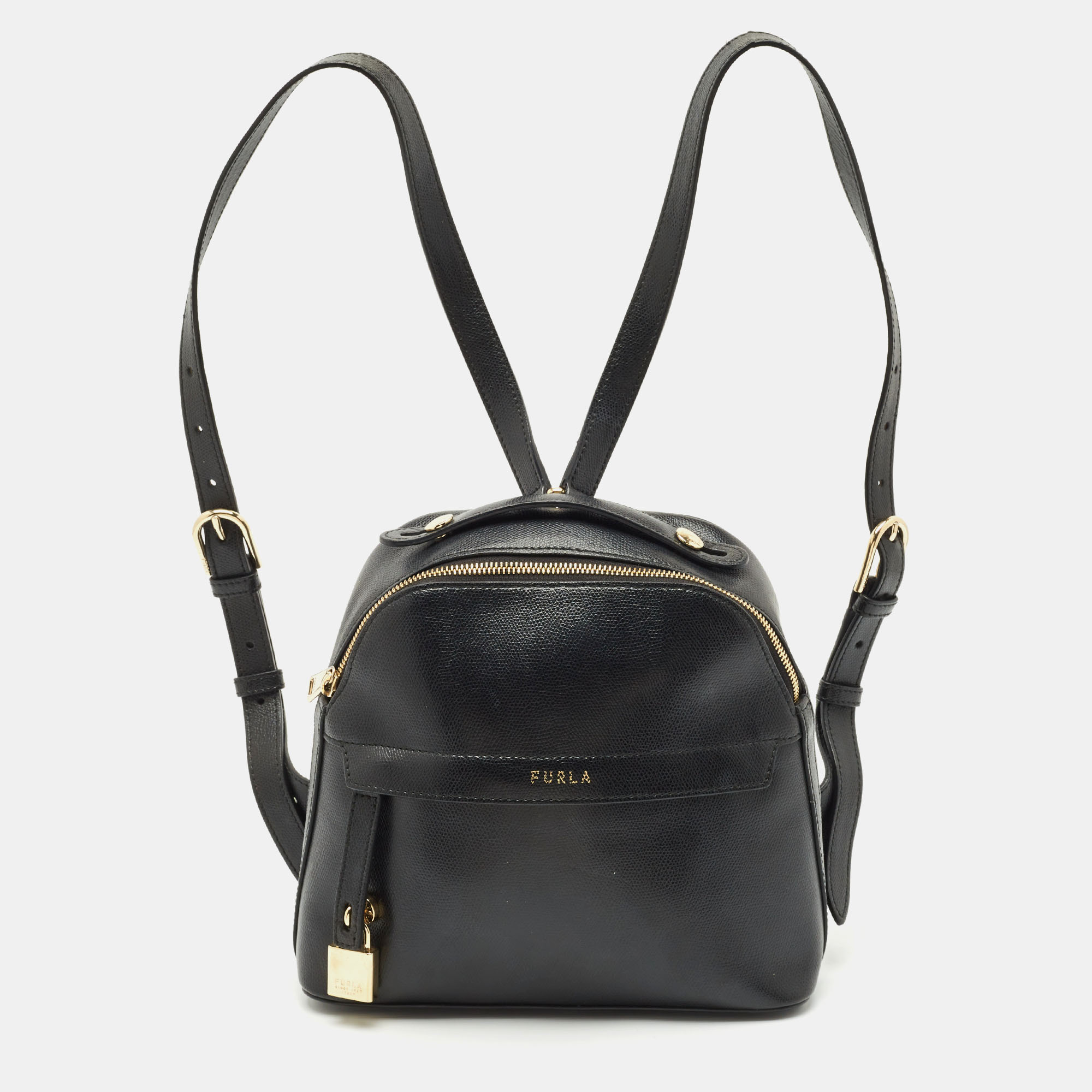 

Furla Black Leather Favola Backpack