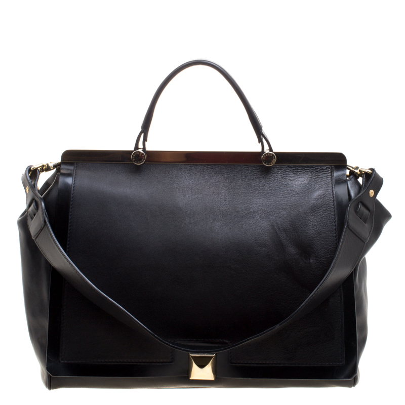 Furla Black Leather Cortina Top Handle Bag Furla | The Luxury Closet