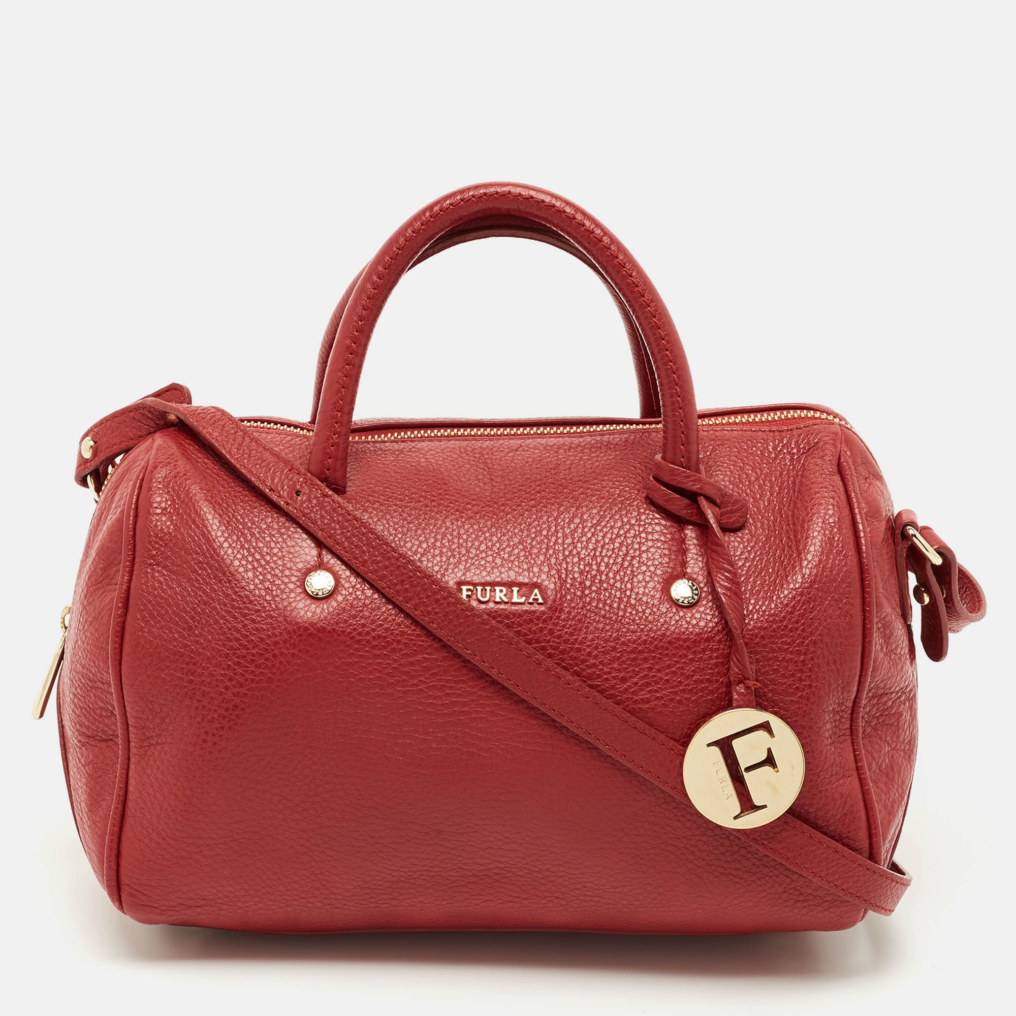 

Furla Red Leather Arianna Satchel