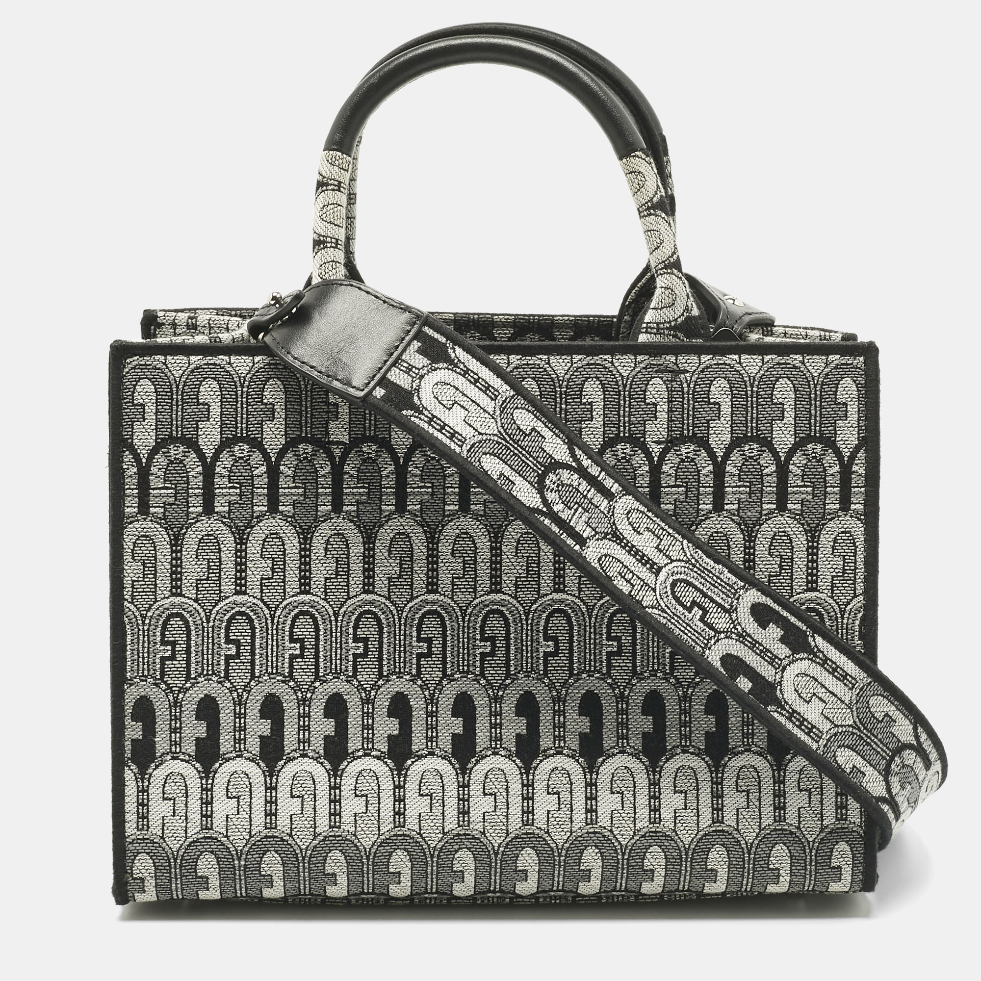 

Furla Grey Jacquard Fabric  Opportunity Tote