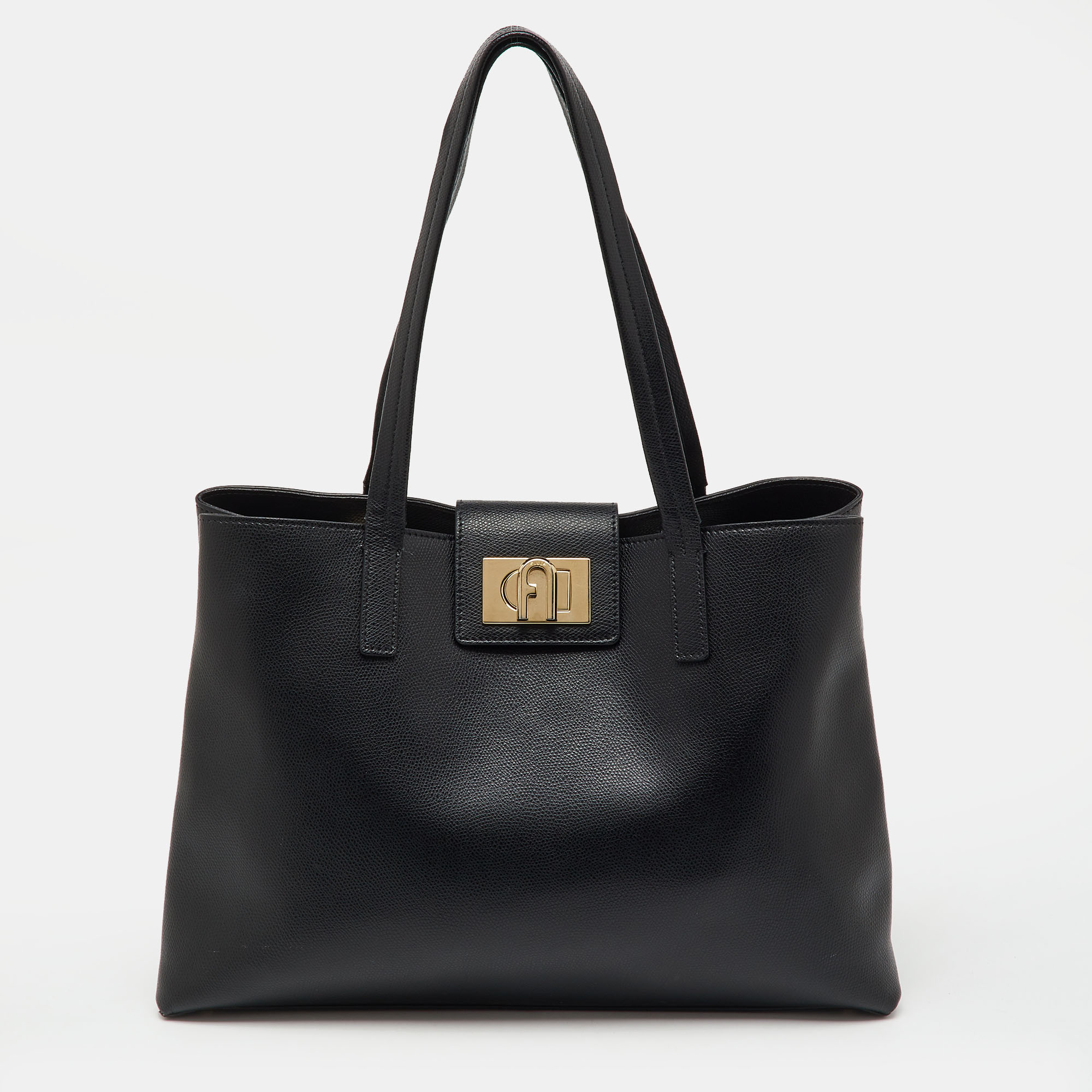 

Furla Black Leather 1927 Soft Tote