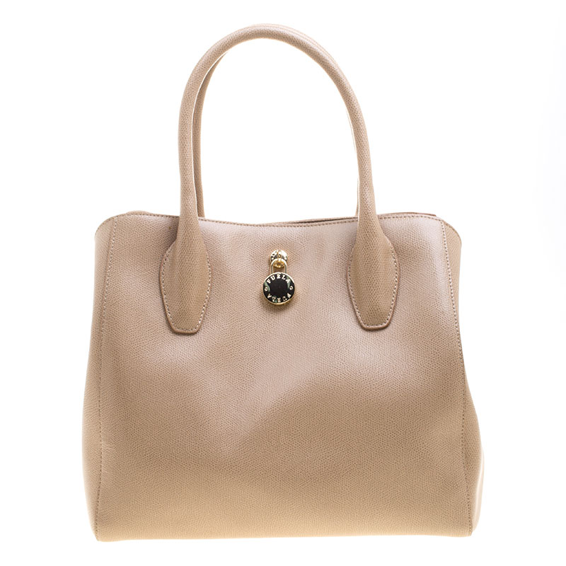 Pre Owned Furla Beige Leather Tote