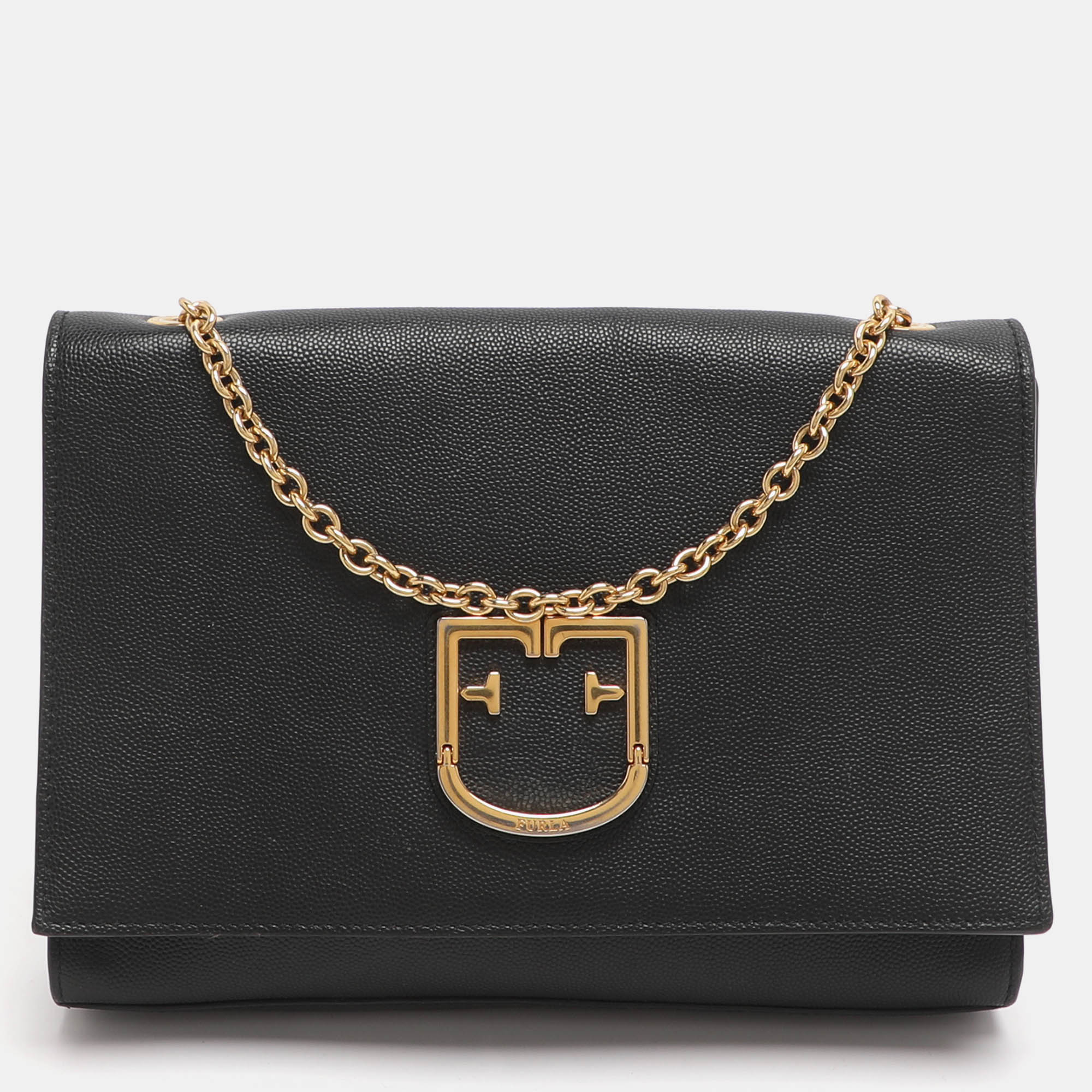 

Furla Viva Black Leather Shoulder Bag