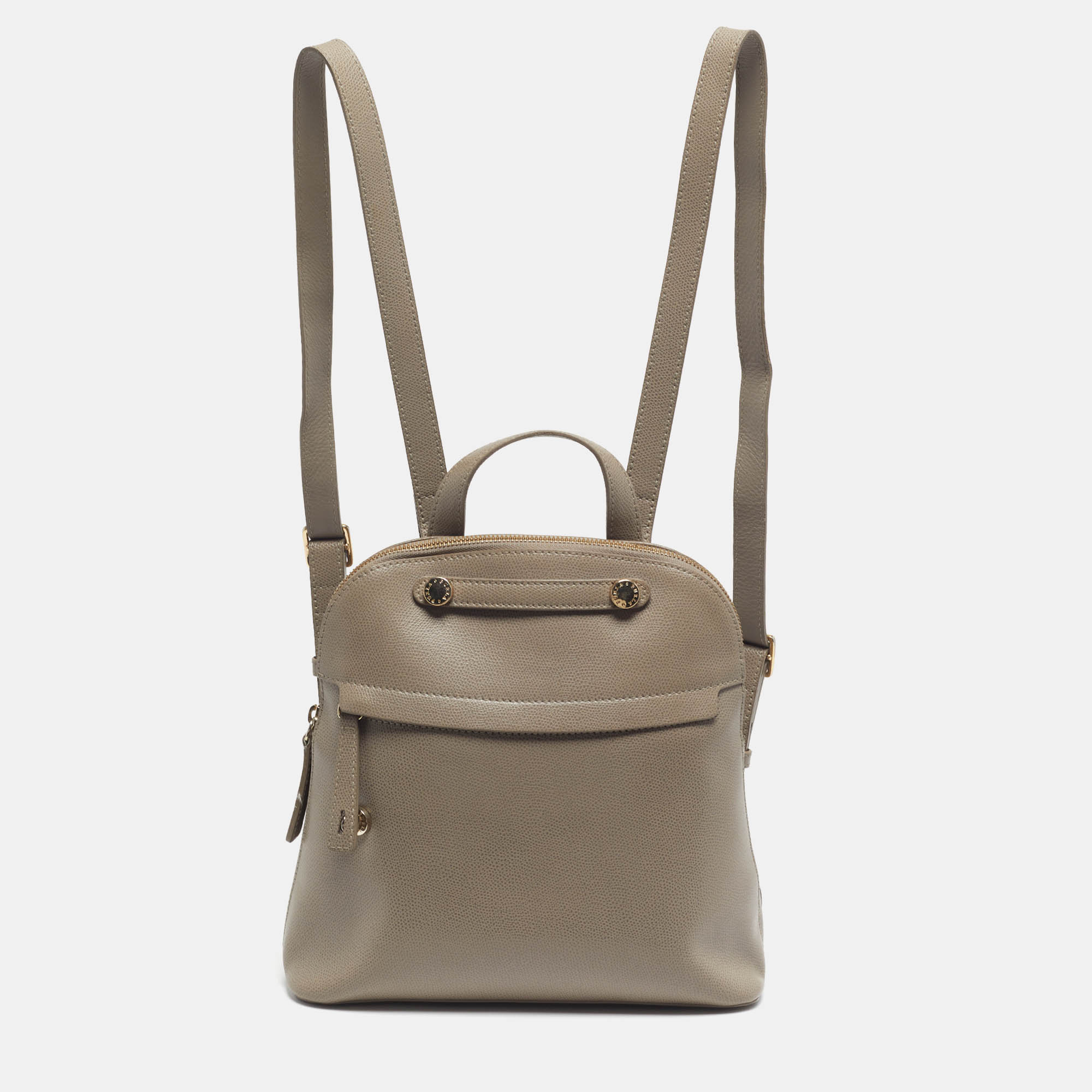 

Furla Piper Grey Leather Backpack