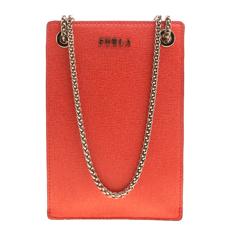 مملوكة مسبقًا حقيبة هاتف فورلا بابيلون جلد برتقالي