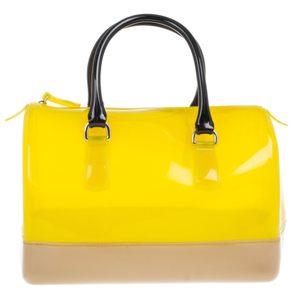 Pre Owned Furla Tricolour Candy Satchel