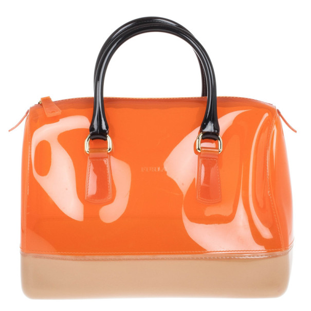 Pre Owned Furla Tricolour Candy Satchel