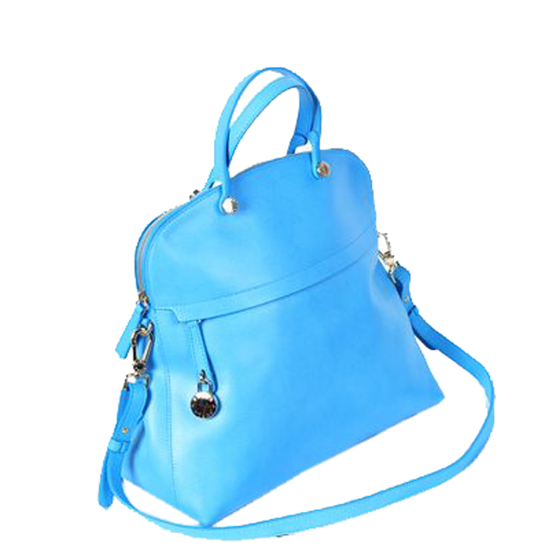 

Furla Blue Leather Piper Top Handle Bag