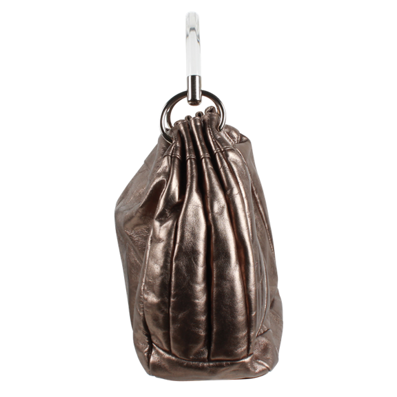 

Furla Bronze Metallic Leather Shoulder Bag, Brown