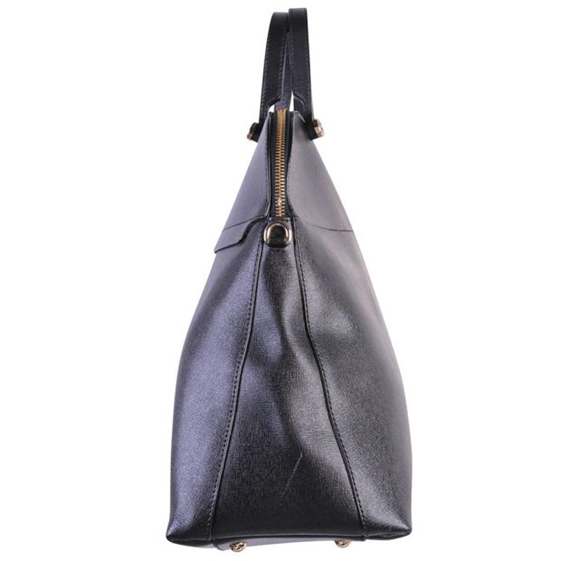 

Furla Black Leather Piper Top Handle Bag