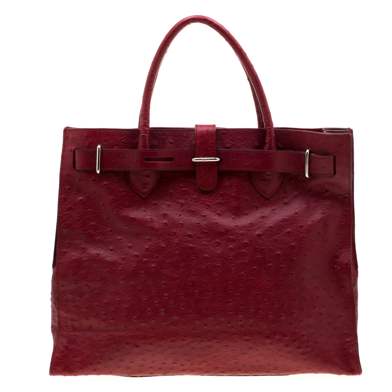 furla ostrich leather bag