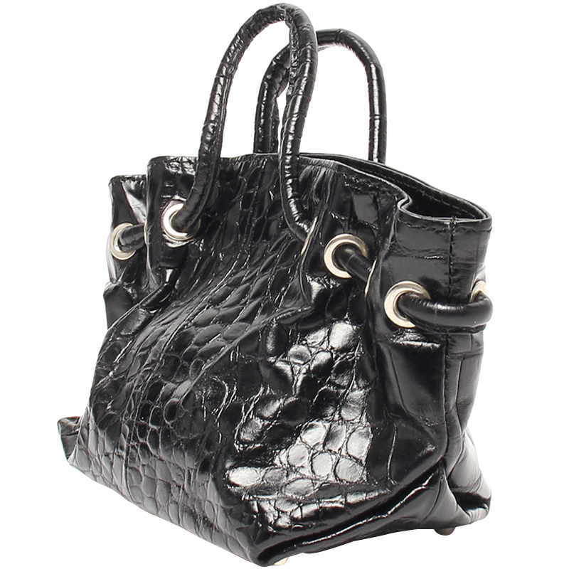 

Furla Black Leather Satchel Bag