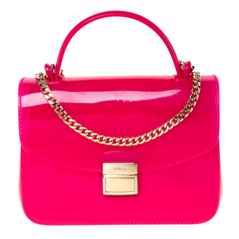 furla pink tote