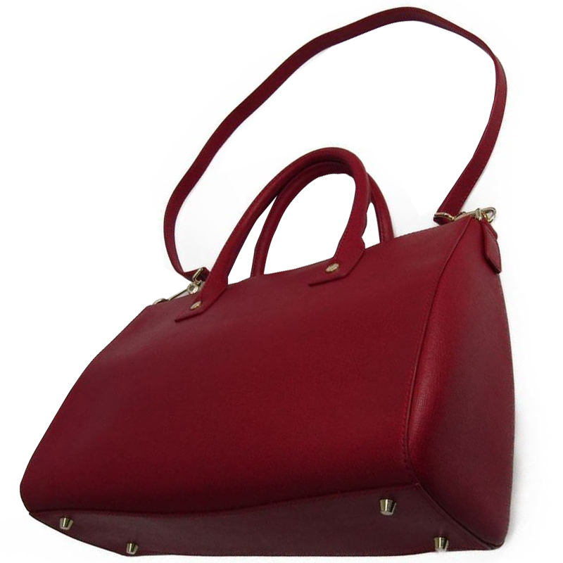 

Furla Red Leather Linda Satchel