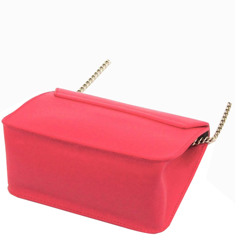 

Furla Coral Pink Leather Julia Chain Shoulder Bag